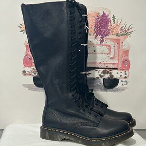 NIB Womens Dr Martens Virginia 1B60 Bex Pisa Nana leather knee boots Sz 10 black